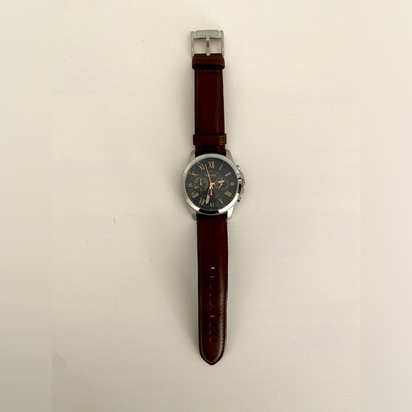 Fossil - Grant Chronograph Brown Leather Watch - Picture 2 of 4
